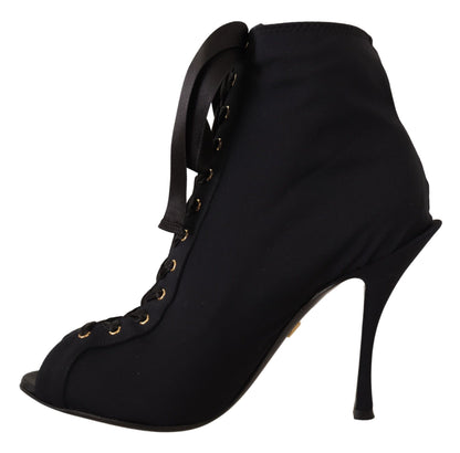 Elegant Ankle Open Toe Heel Boots