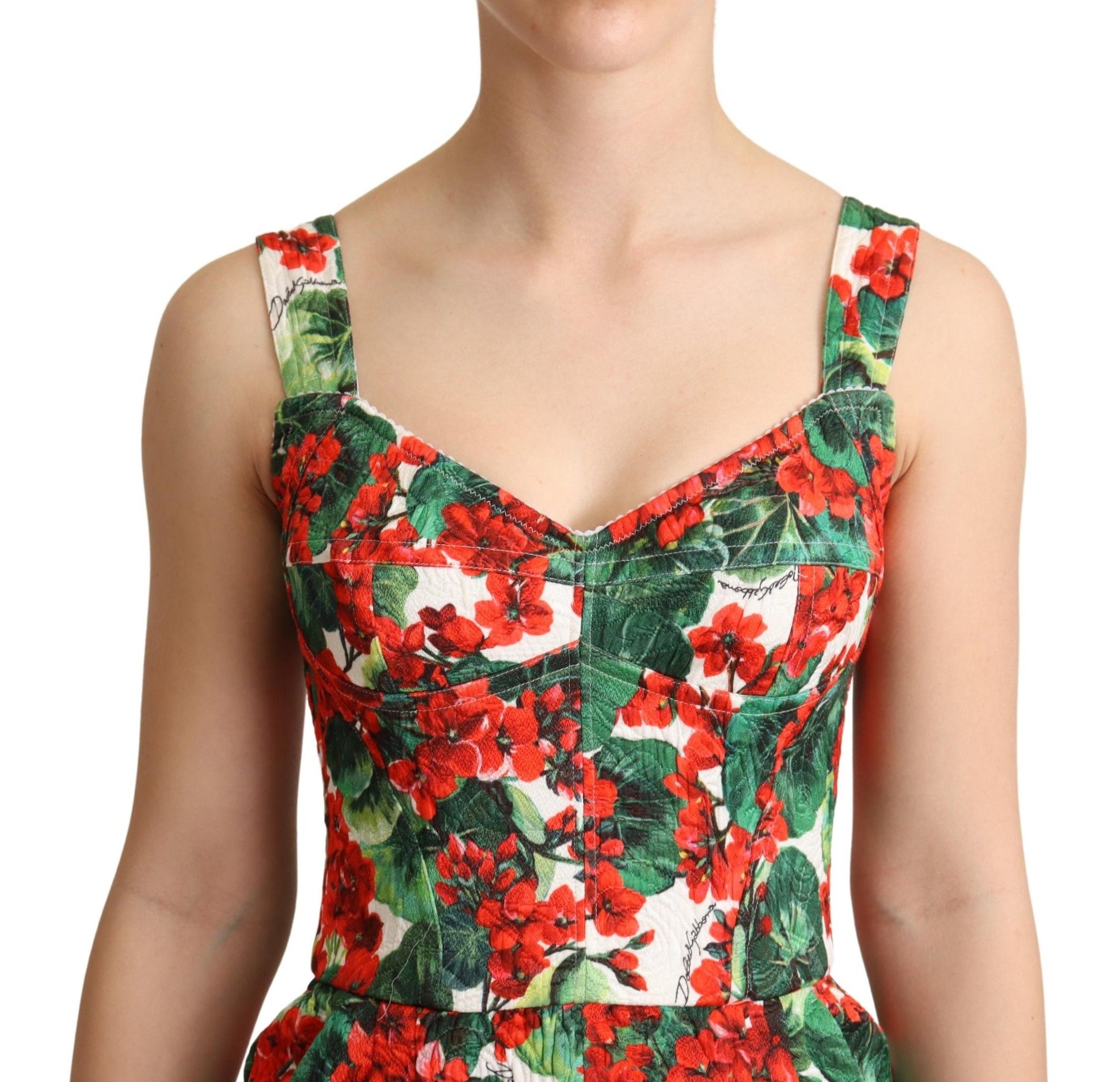 Chic Red Geranium Print Sleeveless Jumpsuit