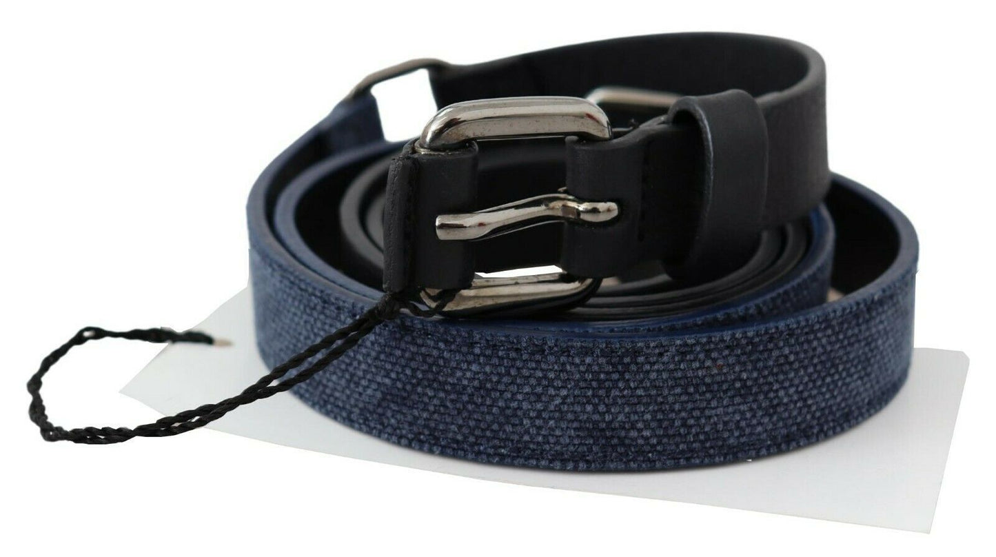 Elegant Black Leather Adjustable Belt