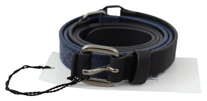 Elegant Black Leather Adjustable Belt