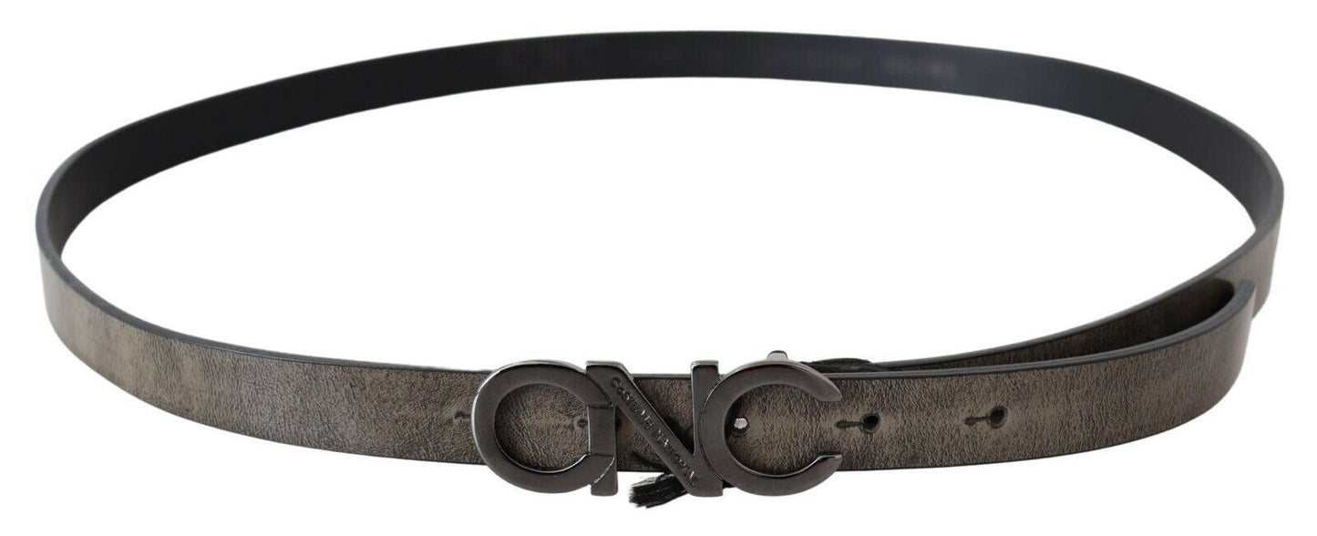 Elegant Dark Brown Leather Belt