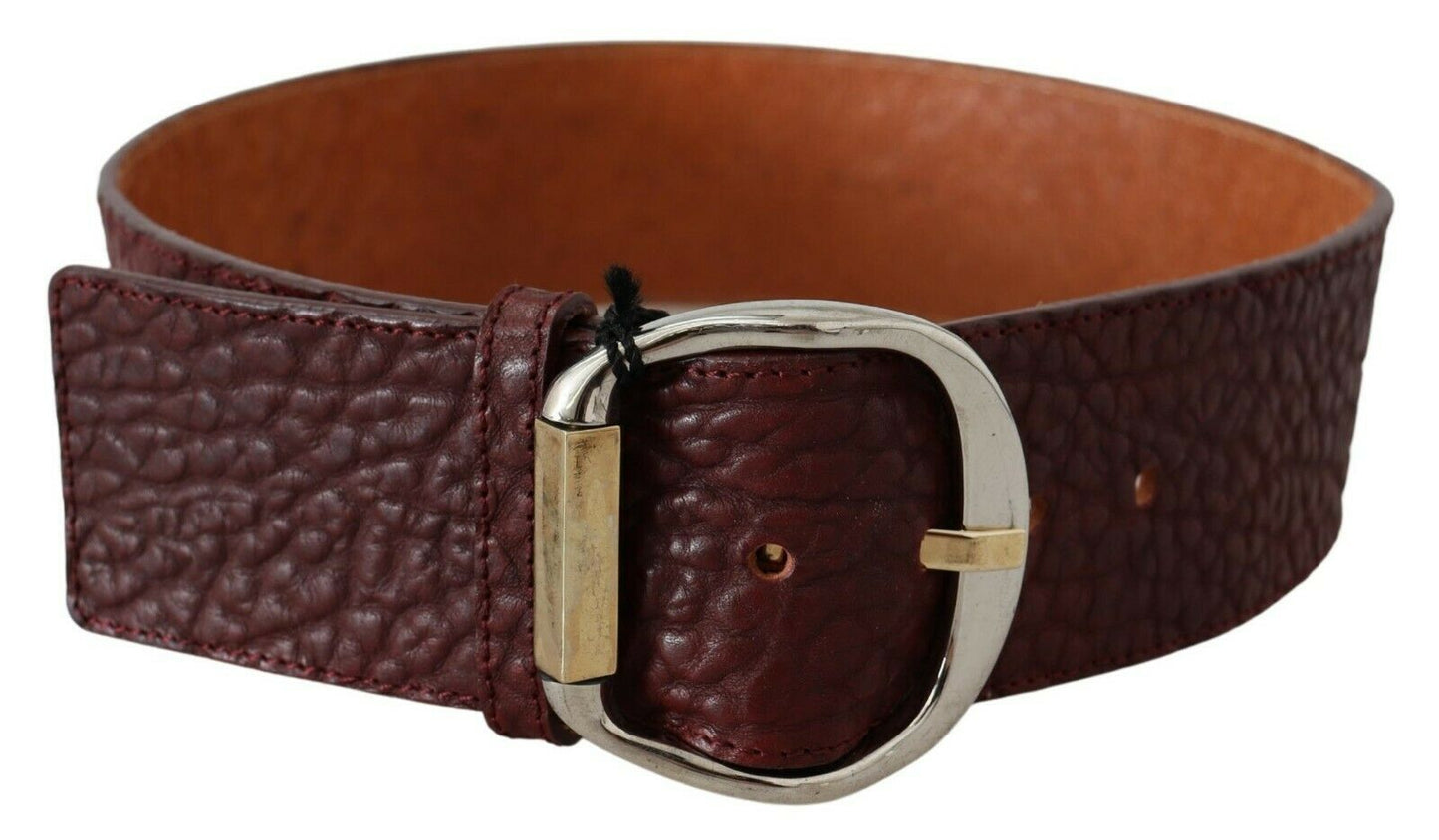 Elegant Brown Leather Fashion Belt