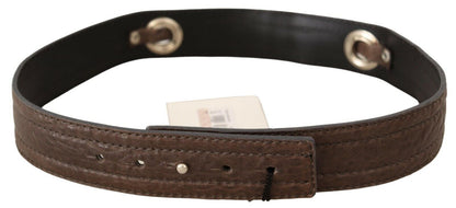 Elegant Brown Leather Fashion Belt