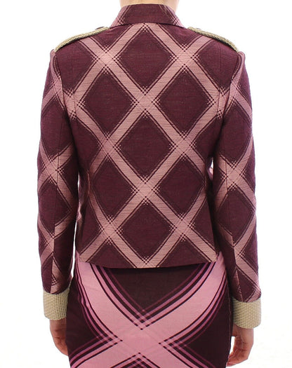 Elegant Multicolor Check Print Jacket