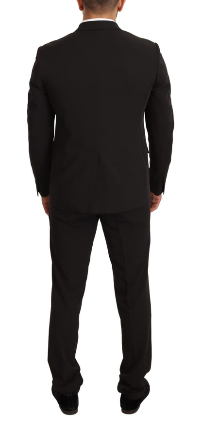 Elegant Black Slim Fit Two-Piece Suit