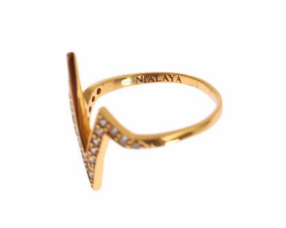 Glamorous Gold Plated Sterling Silver Ring