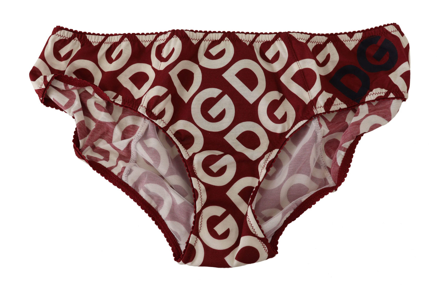 Chic Maroon White Logo Swim Bottoms