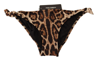 Elegant Leopard Print Bikini Bottom