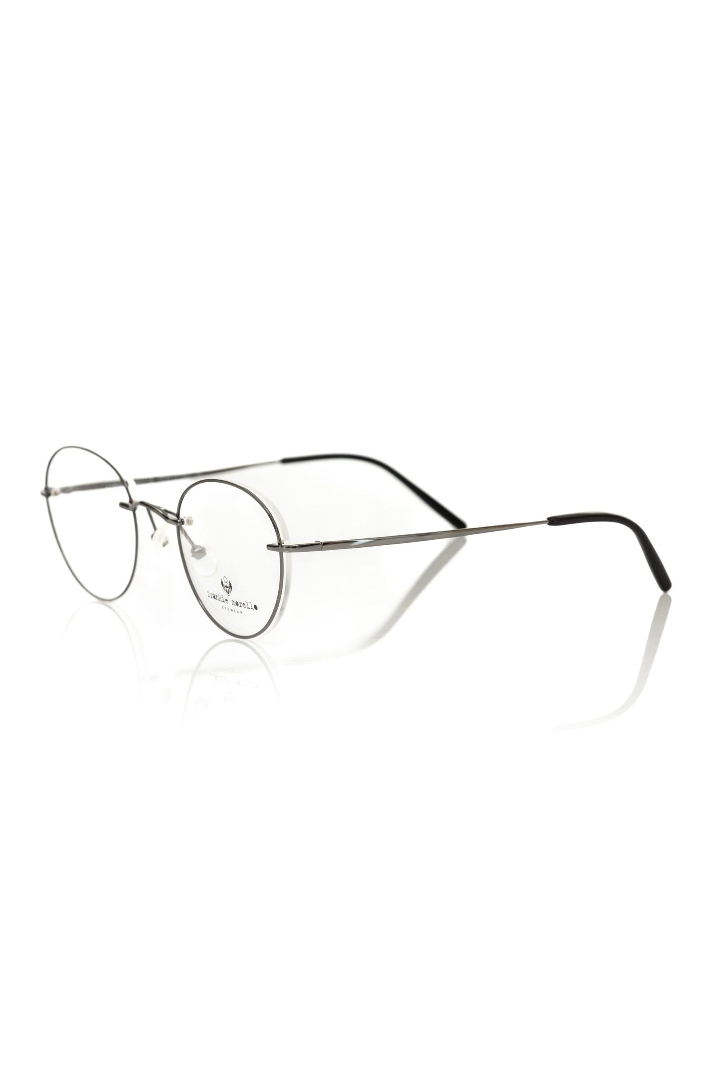 Gray Metallic Unisex Eyeglass Frame