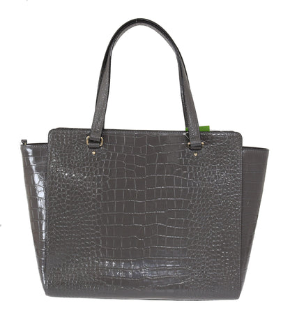 Chic Elissa Gray Leather Handbag