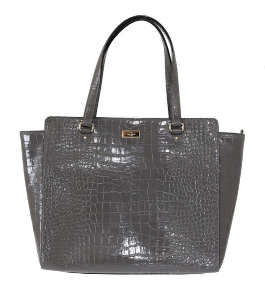 Chic Elissa Gray Leather Handbag