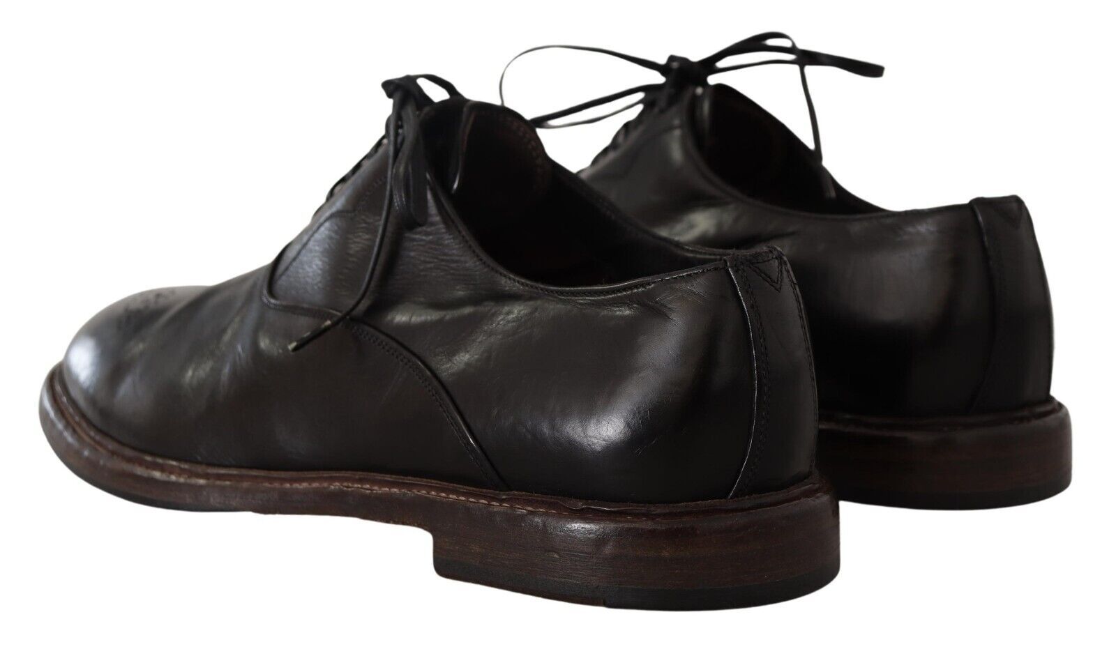 Elegant Black Leather Derby Formal Shoes