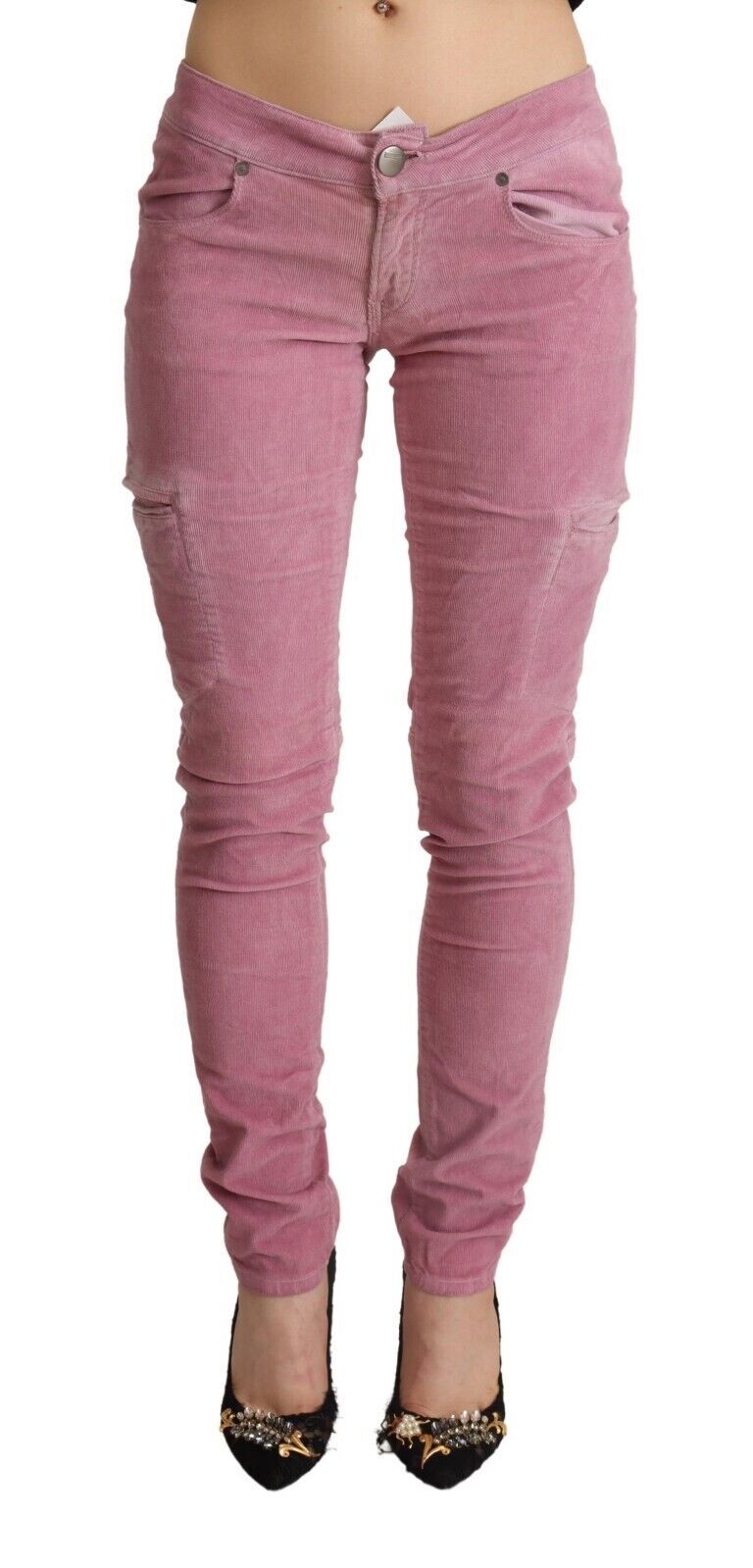 Chic Pink Low Waist Skinny Jeans