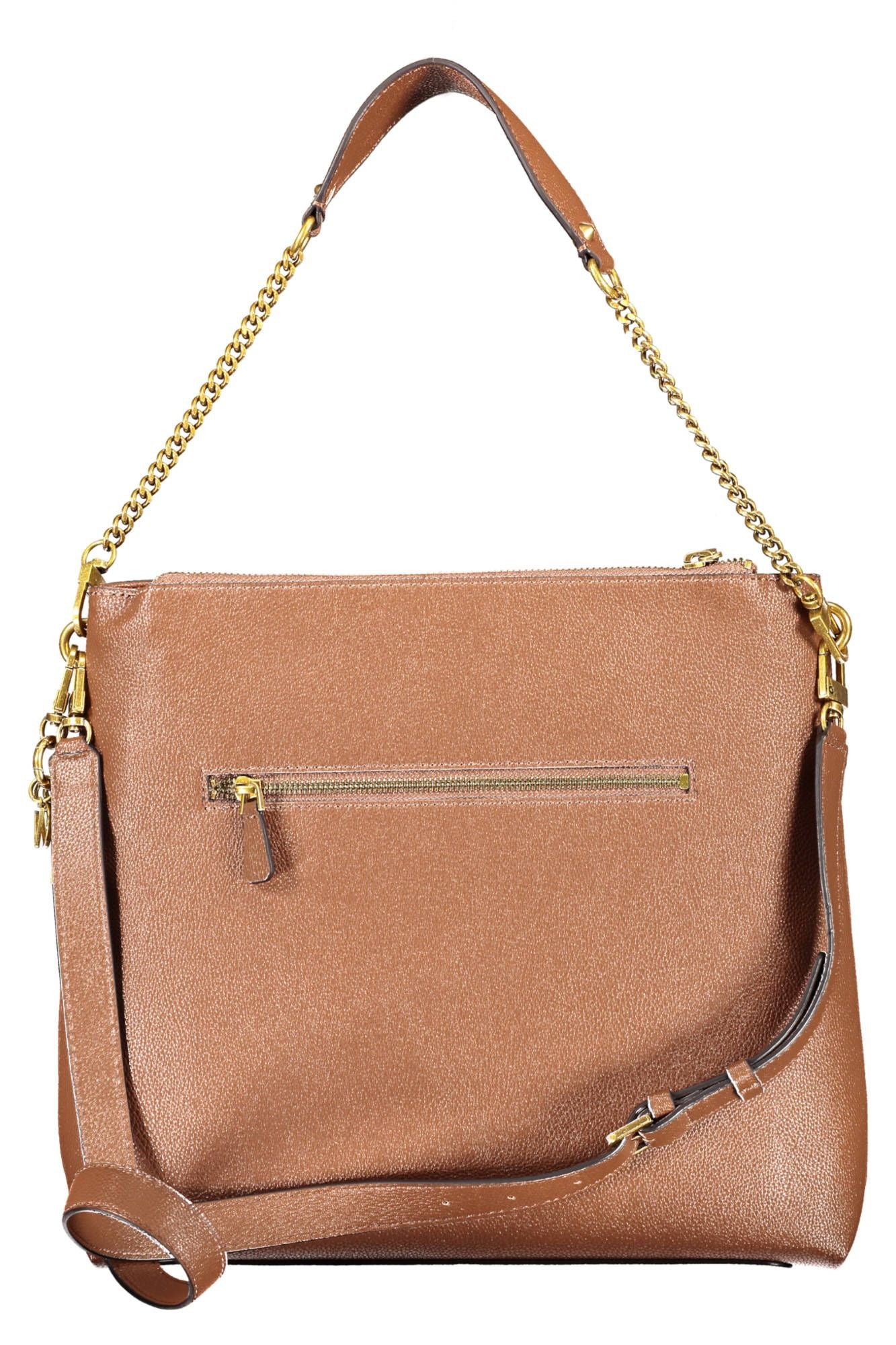 Brown Polyethylene Women Handbag