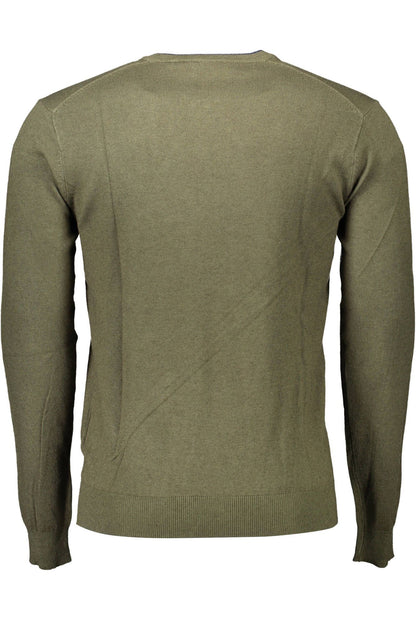 Green Wool Men Sweater