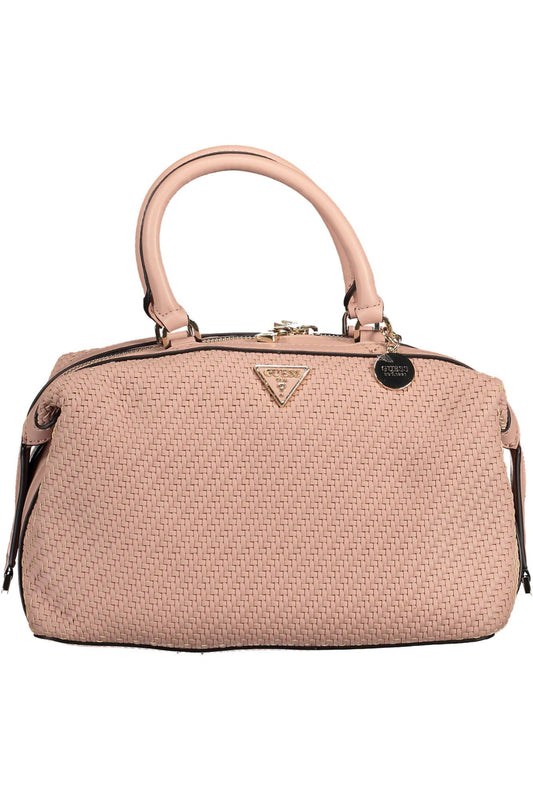 Pink Polyethylene Women Handbag