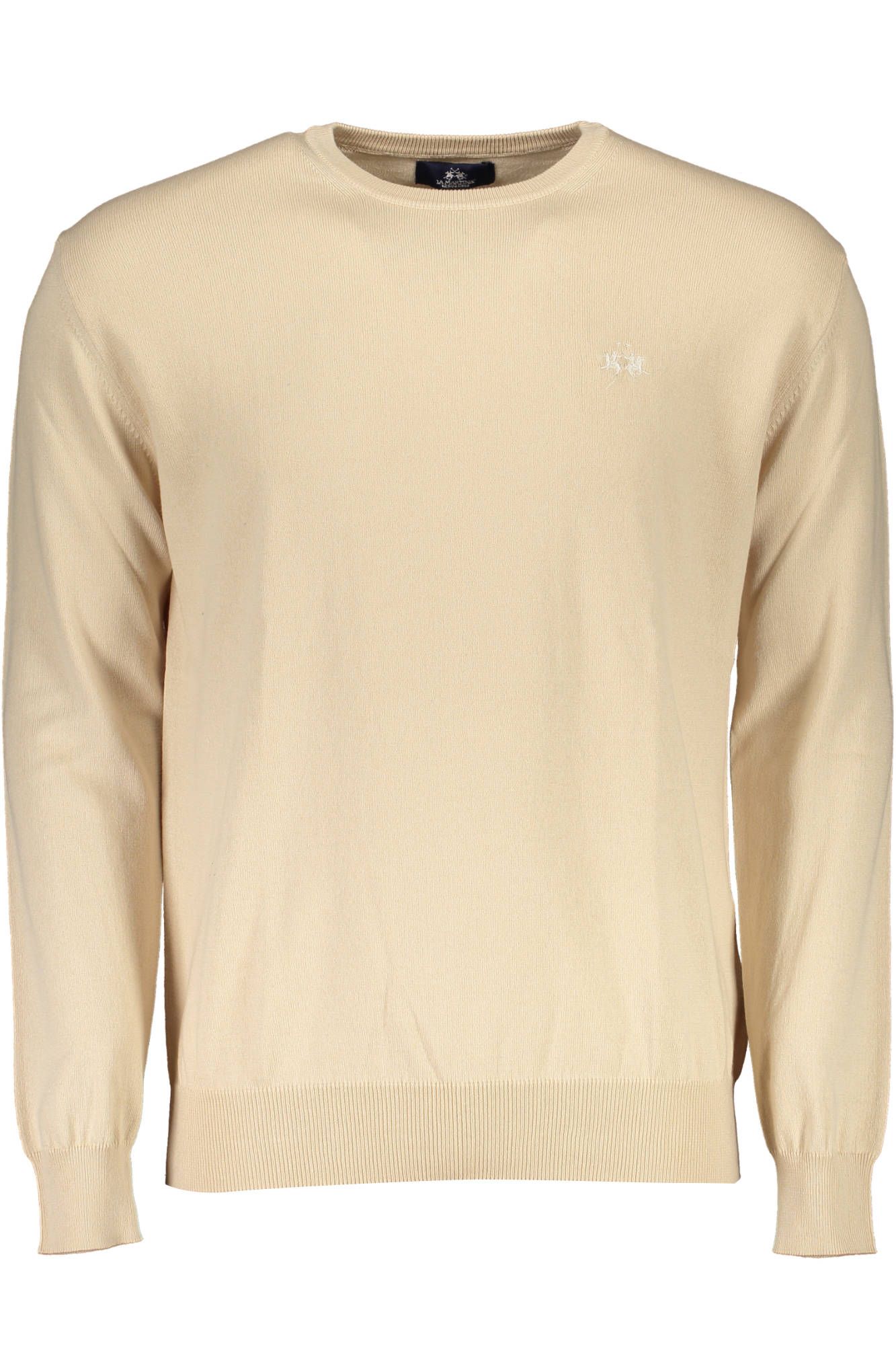 Beige Cotton Men Sweater