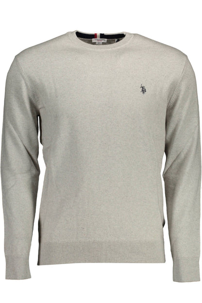 Gray Cotton Men Sweater