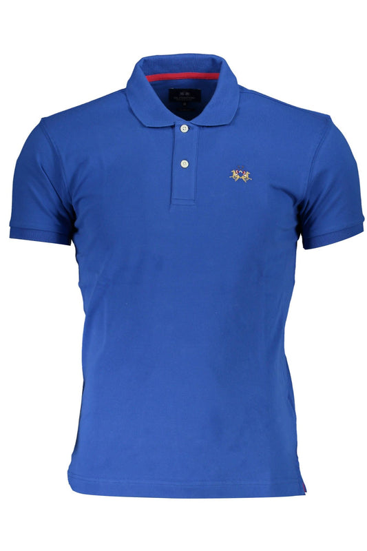 Blue Cotton Polo Shirt