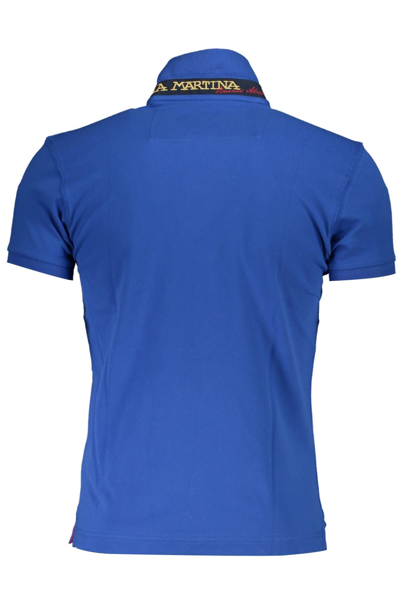 Blue Cotton Polo Shirt