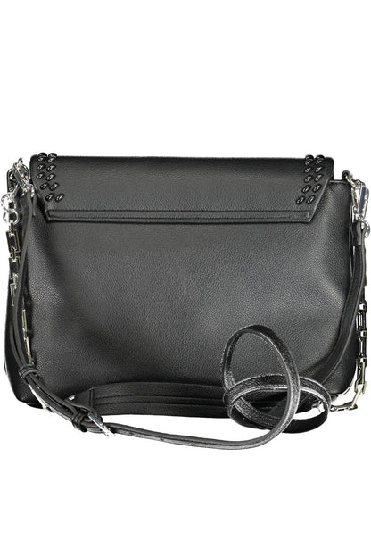 Black Polyethylene Women Handbag