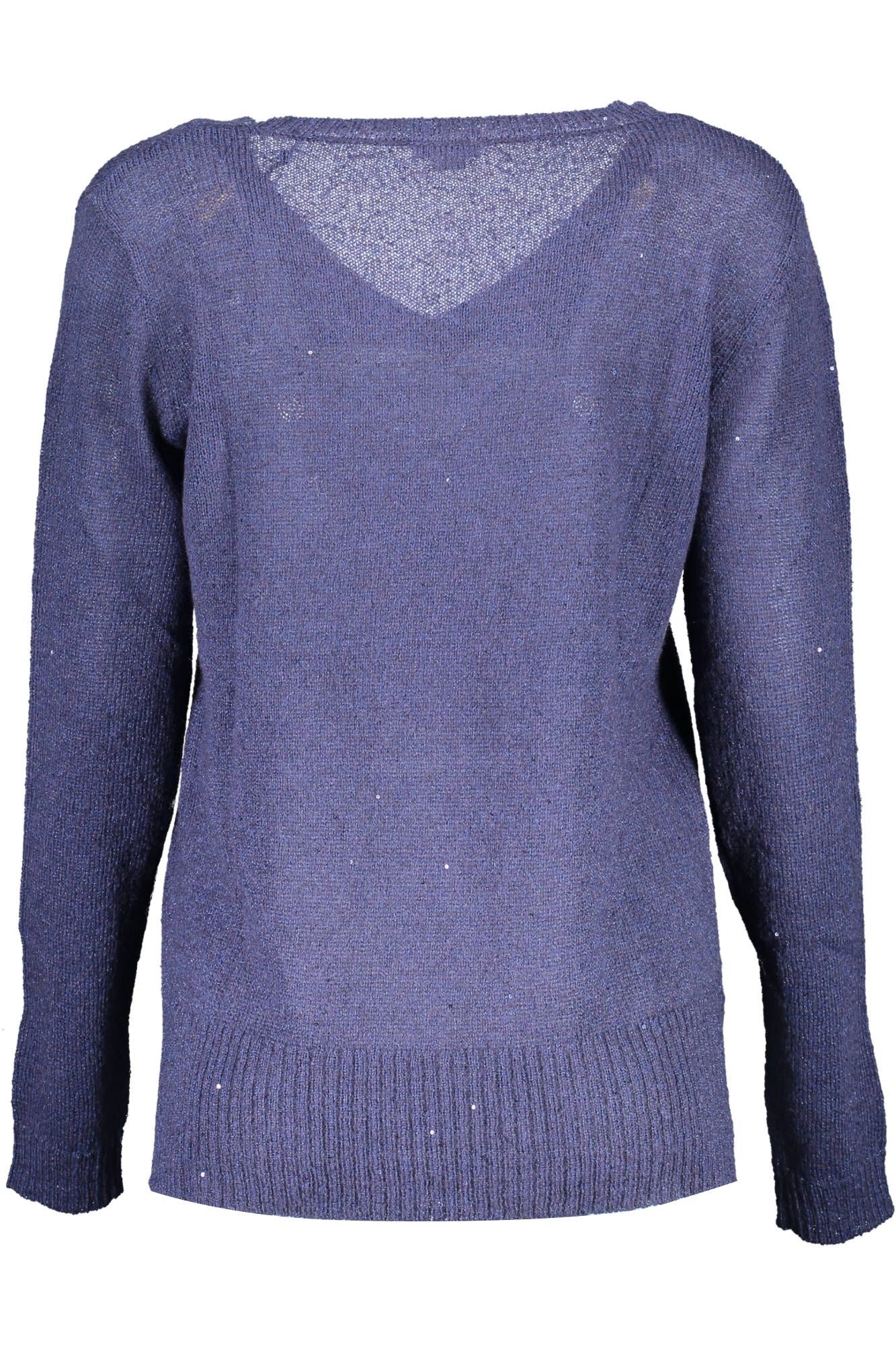 Blue Acrylic Women Sweater