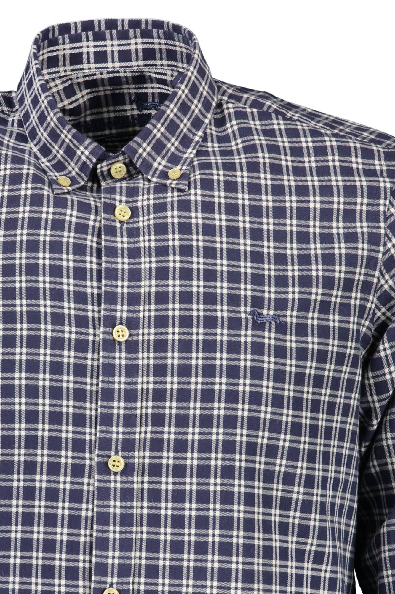 Blue Cotton Men Shirt