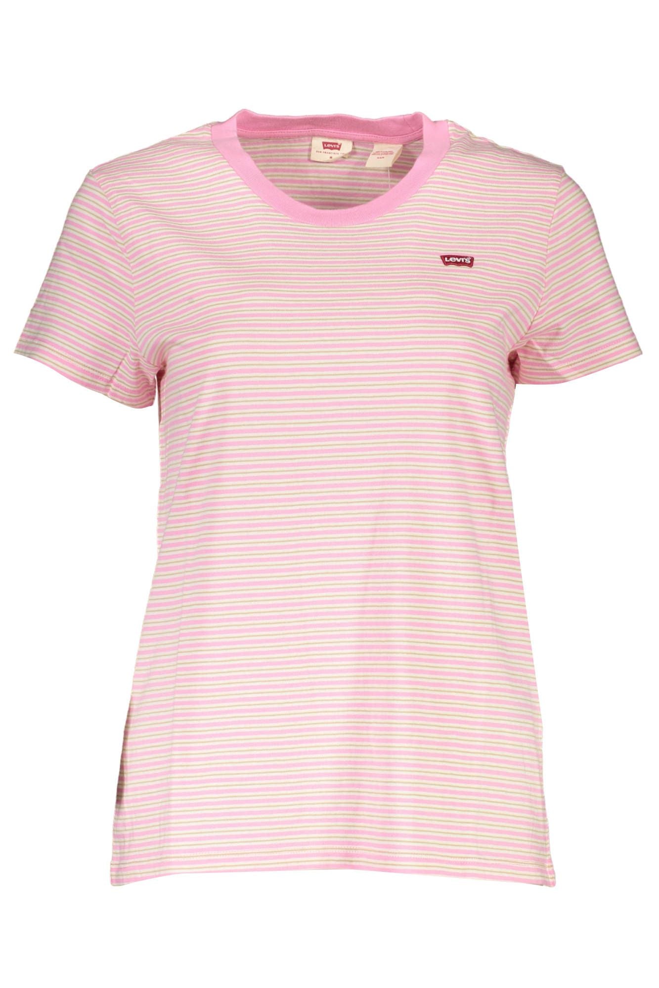 Pink Cotton Women T-Shirt