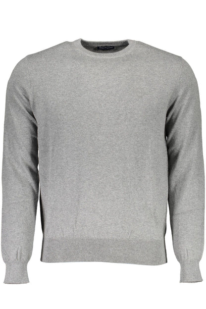 Gray Cotton Men Sweater