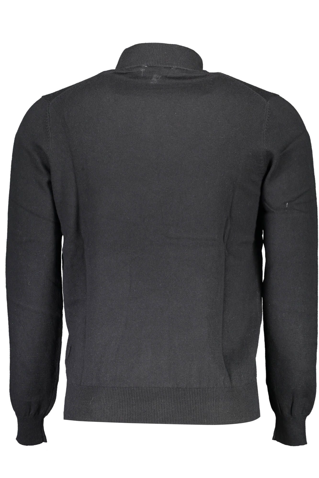 Black Cotton Men Sweater