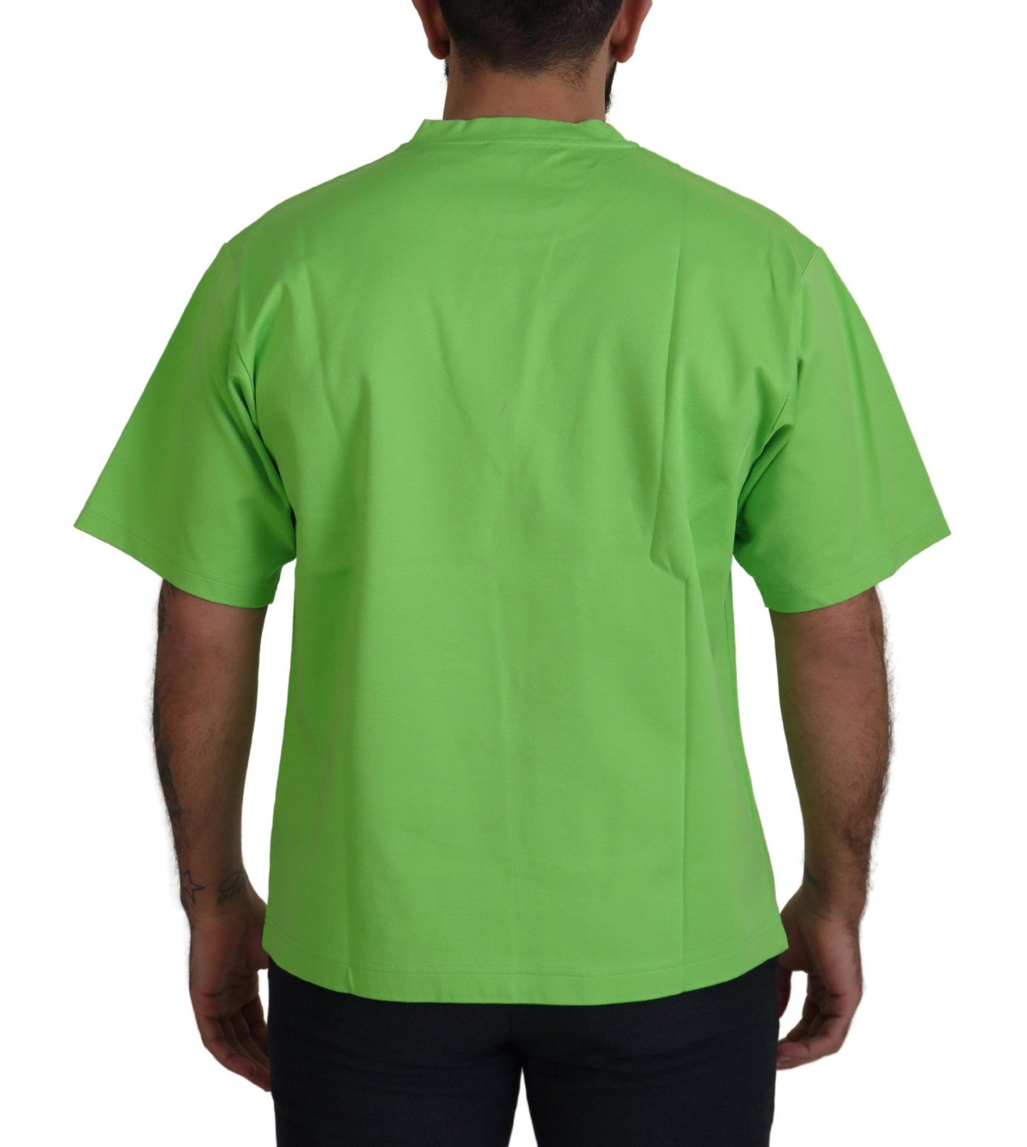 Chic Green Crewneck Short Sleeve Tee