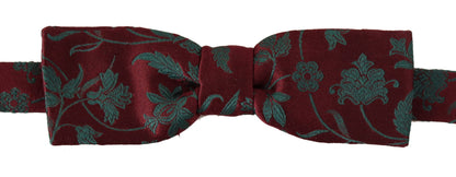 Elegant Maroon Patterned Bow Tie