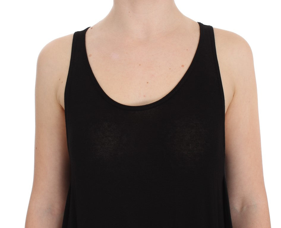 Sleek Black Cami Blouse Tank Top