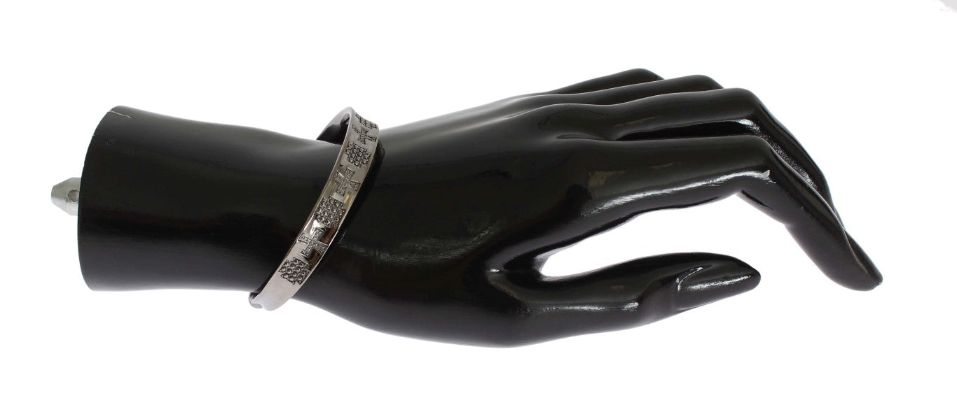 Elegant Rhodium Silver Bangle