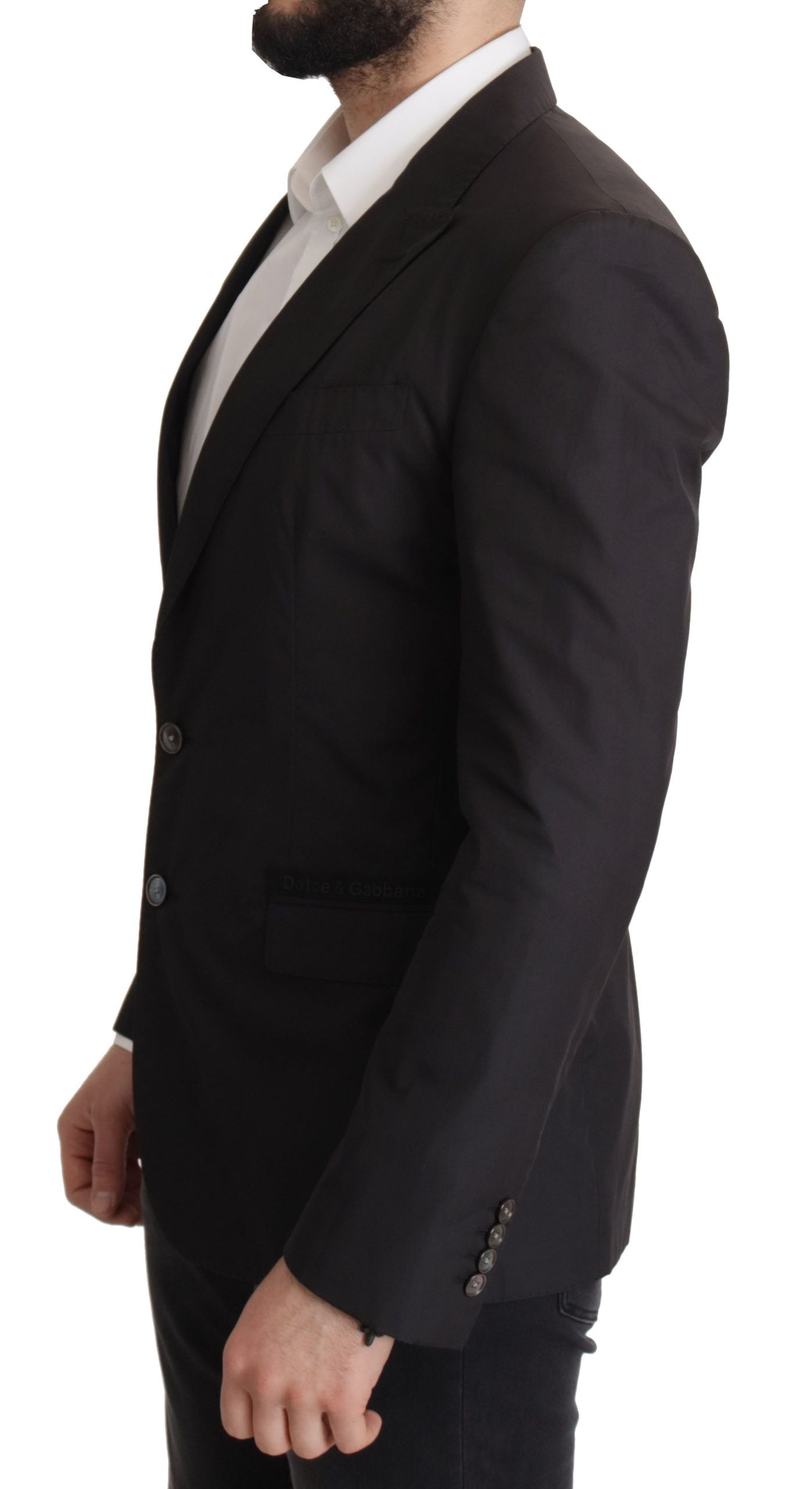 Elegant Taormina Black Cotton Blazer