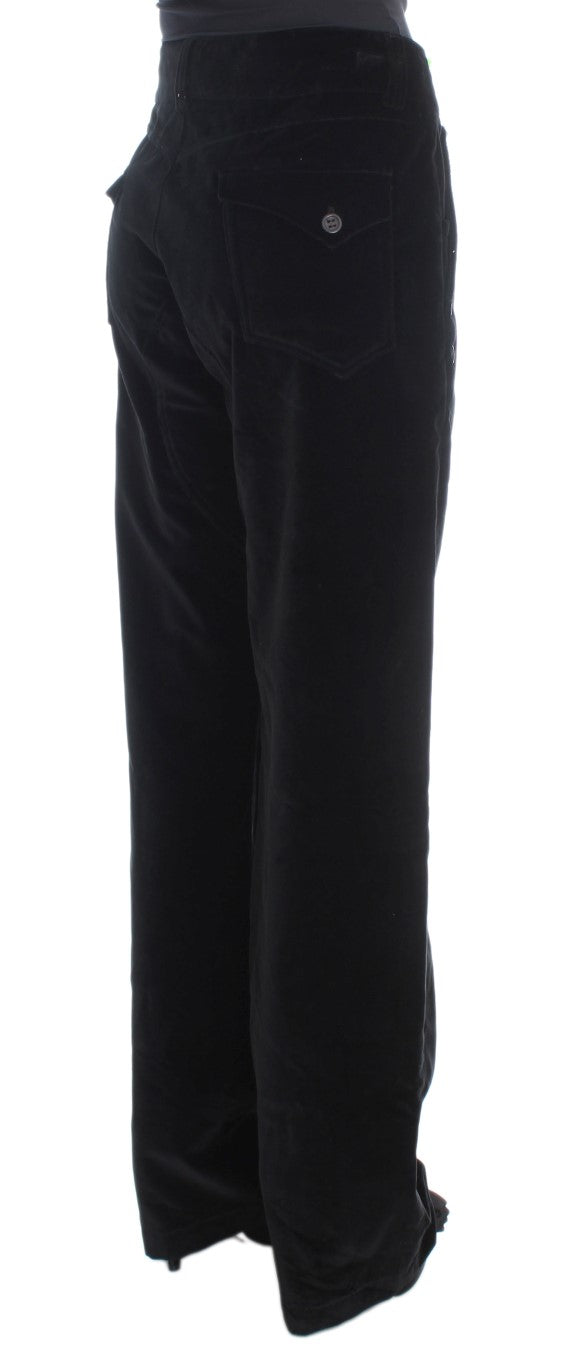 Chic Black Straight Fit Cotton Jeans