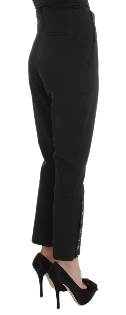 Elegant Cropped Capri Pants in Black