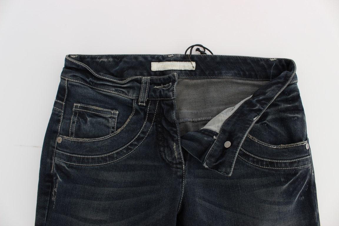 Chic Blue Slim Fit Italian Jeans