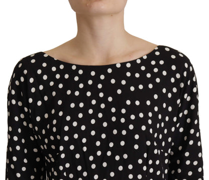 Polka Dot Sheath Midi Elegance