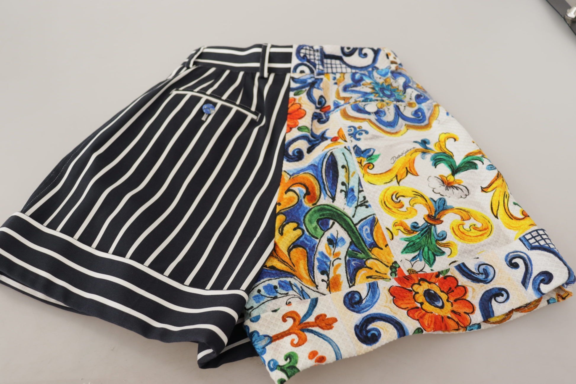 Majolica High Waist Designer Bermuda Shorts