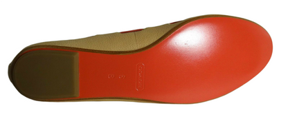 Manika Soft Tan Leather Flat Shoes