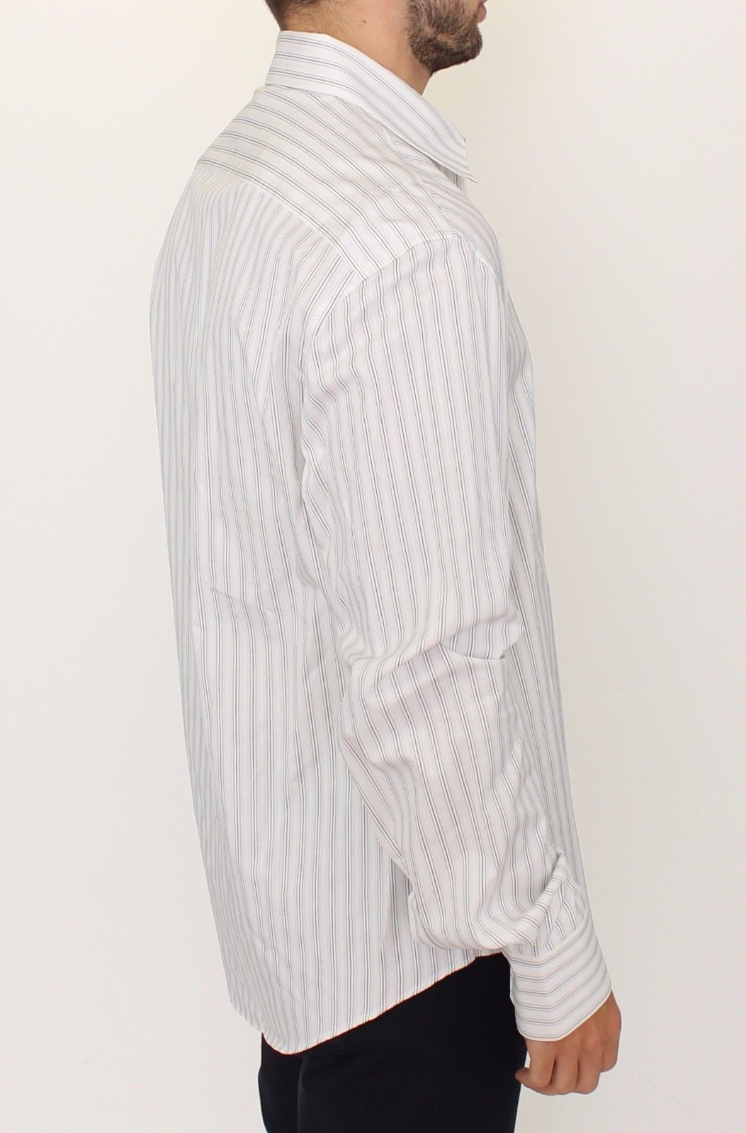 Elegant Striped Cotton Casual Shirt