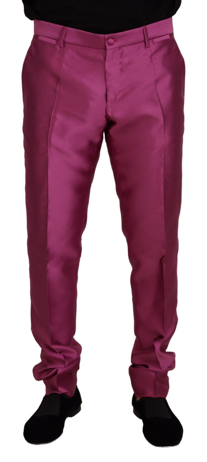 Elegant Slim Fit Formal Dress Pants in Pink