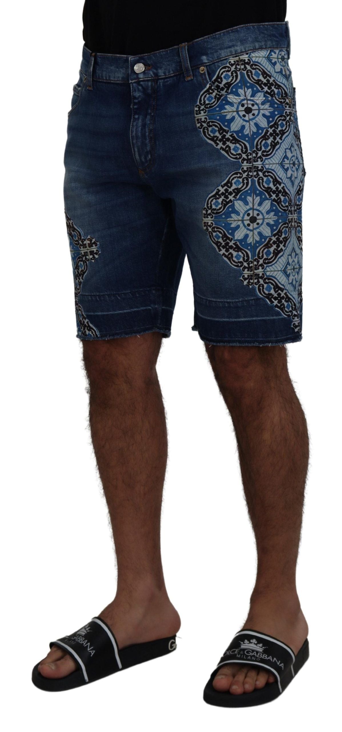 Elegant Slim Fit Denim Shorts