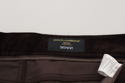 Brown Corduroy Men Casual Trouser Pants