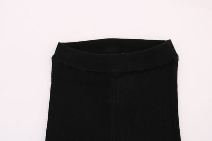 Black Slim Fit Women Cashmere Pants