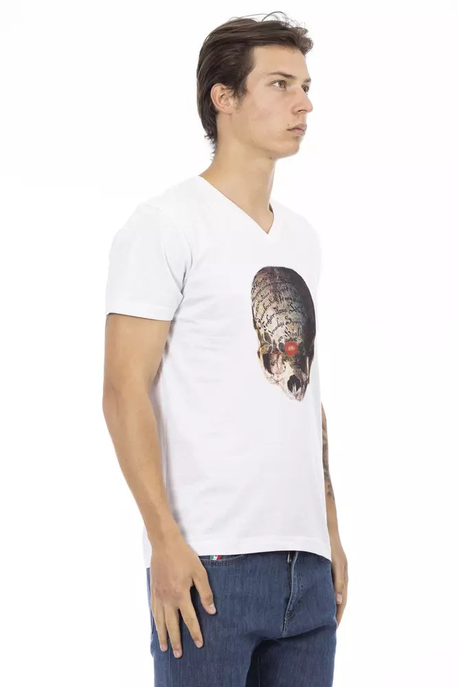 White Cotton Men T-Shirt