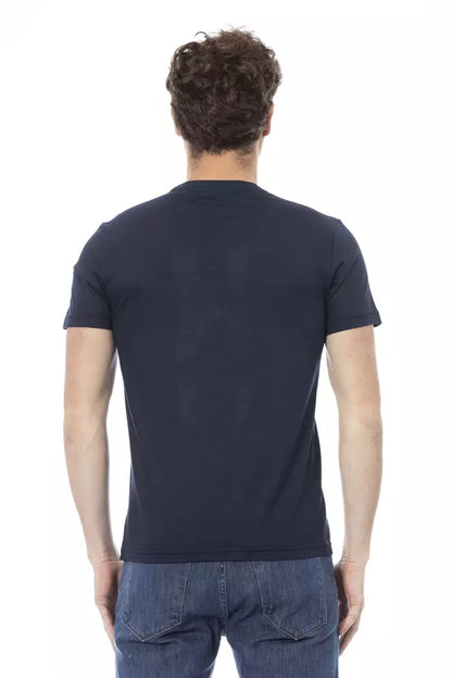 Blue Cotton Men's T-Shirt