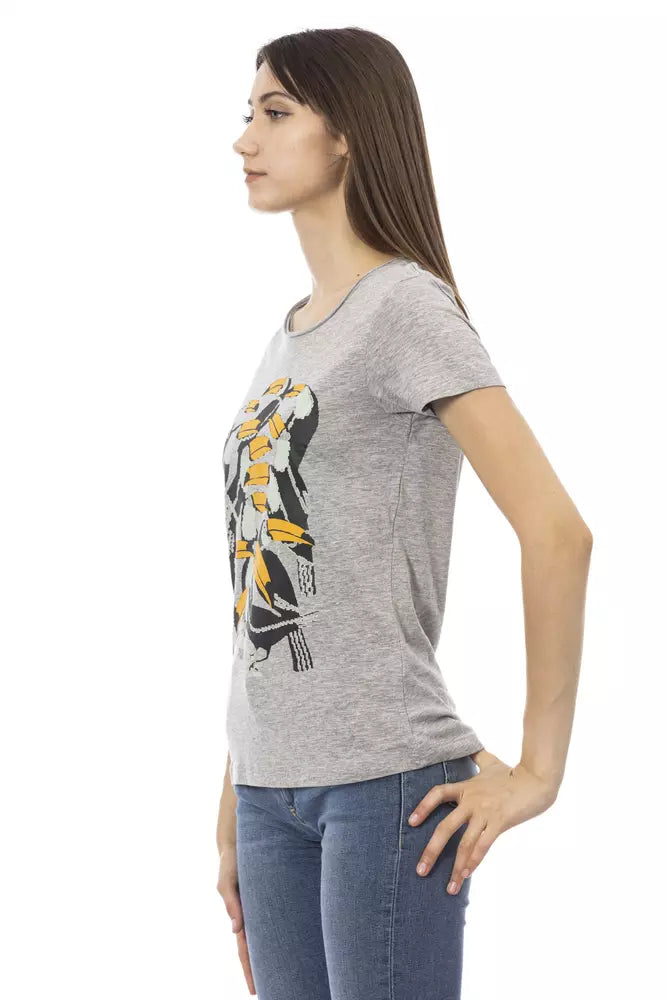 Gray Cotton Women Top