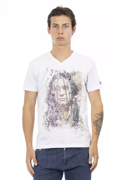 White Cotton Men's T-Shirt